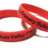 * Evington Valley 2 Custom Printed Silicone School Trip Wristands by www.pr