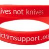 ** Lives not knives custom printed wristbands by www.promo-bands.co.uk