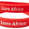 ** Love Africa Custom Printed Charity Wristbands www.promo-bands.co.uk