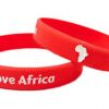 ** Love Africa Custom Printed Silicone Wristbands by www.promo-bands.co.uk
