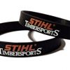 ** Stihl Timbersports 220mm 2 Custom Wristbands by www.promo-bands.co.uk