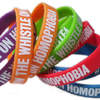 LGBT Blow The Whistle wristbands - www.Promo-bands.co.uk