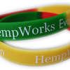HempWorks tri colour reggae wristbands - www.promo-bands.co.uk
