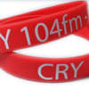 CRY 104fm wristbands www.Promo-Bands.co.uk
