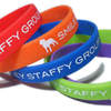 SMILEY STAFFY GROUP wristbands by www.Promo-Bands.co.uk